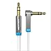 Produktbild Xshuai 1m Aux Kabel 3,5 mm Klinke Stecker auf Audio Kabel 90 Grad Hooked Flat Aux Kabel Lautsprecher, DVD-Player, für Mikrofon, Multimedia, iPod, Kamera, TV BOX, Monitor, MP3 / MP4-Player, Computer (Weiß)