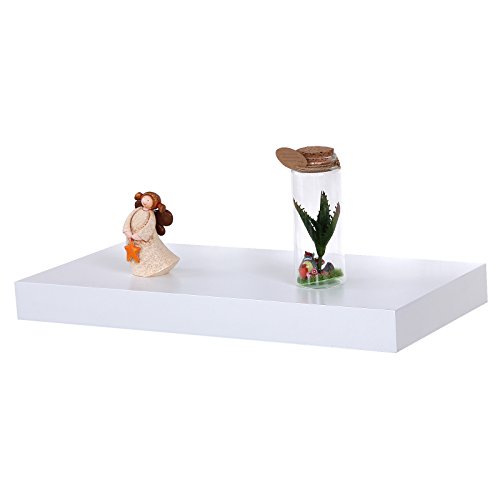 Songmics Wandboard Wandregal 40 x 20 x 3,8 cm Belastbarkeit 15 kg weiß LWS504 - 7