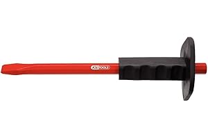 KS Tools 156.0537 Ciseau de maçon gamme chantier avec poignée de sécurité pare-coups