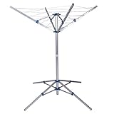 Séchoir-parapluie mobile Sèche-linge extérieur en aluminium Pliable Réglable en hauteur Camping