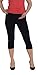 STANDARD or WINTER FULL LENGTH CROPPED SHORT MATERNITY LEGGINGS OVER BUMP 95%Cotton WIDE RANGE OF COLOURS (Small, Cropped Black)