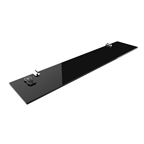 Gerade Acryl Sicherheit Regal 500 mm 100, Bad, Schlafzimmer, Büro schwarz