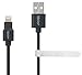 Produktbild veetop iphone ladekabel, apple lightning usb kabel für iphone ipad ipod und andere apple geräte, ladekabel datenkabel mit Aluminium Anschluss für schnelle aufladung, Apple MFI zertifiziert. 100% ZufriedenheitsGarantie (1.8m / schwarz)