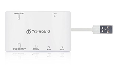 Transcend Hi-Speed externes Kartenlesegerät mit 3 USB Hubs weiß - 2