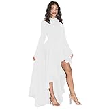 longblusen und tuniken rückenfrei retro ärmelloses clubwear chiffon minikleid plus size vintage maxi teenager mädchen o vorne hinten altrosa asymmetrisch 54 boho brautjungfer mollige grün gelb gestreift gold hellblau viskose