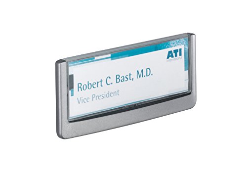 Durable Click Sign - Placa para puerta personalizable  149 x 52 5 mm   color gris