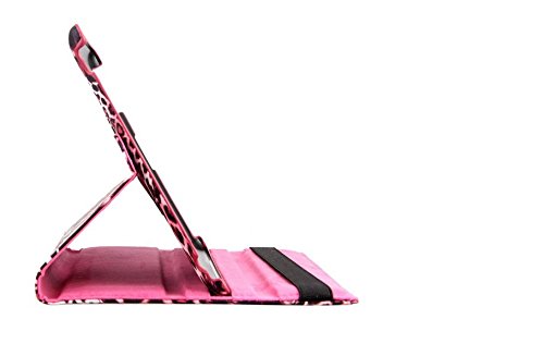 Revesun Schutzhülle, Leder, 360° drehbar, mit Ständer und automatischer Sleep / Wake-Funktion, für Apple ipad Air / ipad (6) (2) (Leopard) - 5