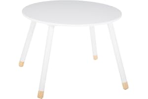 ATMOSPHERA CREATEUR D'INTERIEUR Les Douces Nuits De Mae Tavolo Douceur Bianco per Bambini in legno Ø60 cm