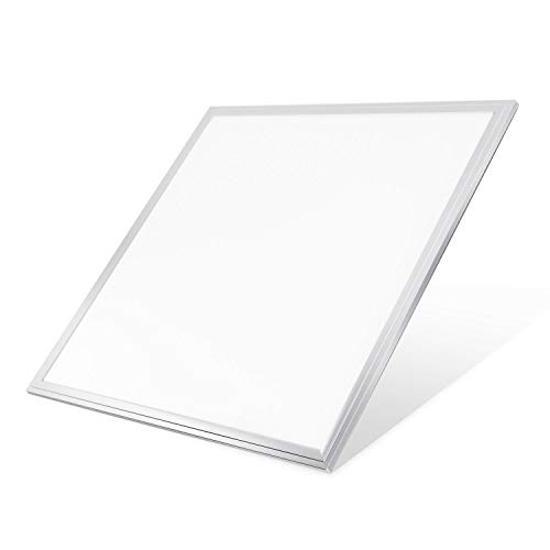 Aigostar - Panel LED Slim 595x595mm, 40W, 3600 lúmenes, Luz blanca natural 4000K, Marco color plata. [Clase de eficiencia energética A+]