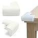 VENKON - 10 Pieces Set of Baby Safety Corner Cushions Table Edge Protection - White Dense Foam - 75 x 75 x 35 mm