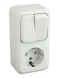 accesorio ElectroDH 36470BDIB DH BASE SCHUKO+DOBLE INTERRUPTOR SUPERFICIE