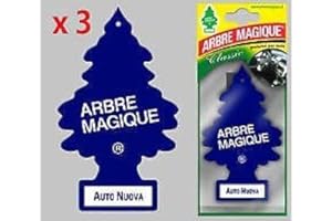 Arbre Magique Mono, Profumatore per auto, nuova fragranza per auto, dura fino a 7 settimane, Made in Italy, Confezione da 3