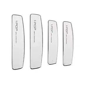 Semaphore High Glossy Slim Door Edge Guards Set of 4-(Made in Korea) White Chrome Coat (4 pcs) Compatible with Maruti Baleno