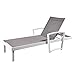 Produktbild Outdoor Liegen Chaise Sun Lounge Stuhl Packung mit 1, All Weather Resistant Patio Beach Sling Klappstuhl, Anti-Rost Aluminium Rahmen