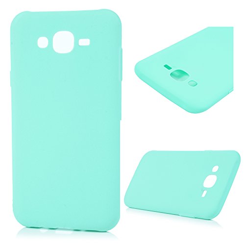 Lanveni Samsung Galaxy J5 2015 Hülle × 3, Handyhülle Samsung Galaxy J5 2015 TPU Schutzhülle TPU Bumper Weiche Silikon Case mit Einfarbig Design (Mintgrün + Rot + Dunkelblau) - 2