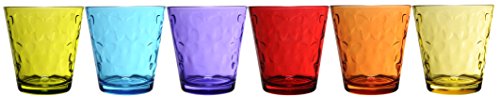 Novastyl – Juego de 6 vasos bajos de cristal., cristal, multicolor, 32.0 x 15,5 x 9.0 cm