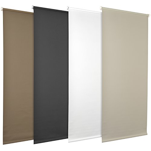 Verdunkelungsrollo: Klemmfix Kettenzug-Rollo 140×160 cm (BxL) in Taupe (Braun) – Montage ohne Bohren inkl. Zubehör - 4