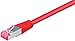 Produktbild Wentronic 95606 Cat6a Netzwerkkabel S/FTP (2x RJ45 Stecker, PIMF doppelt geschirmt) rot