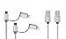Produktbild CABBRIX® [2-Pack] Silber 2m Micro USB Ladekabel auf Phone Adapter Daten- Ladekabel für Phone Xs Xr X 8 Plus 7 Plus SE Pad Pro Air mini Samsung S5 Neo S6 S7 LG Huawei HTC Google Nexus Sony PS4 XBOX