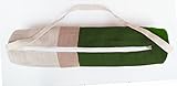 Amore Beaute Handmade Contemporary Yoga Mat Bag - Green Jute Gym Bags in Modern Colour Block Design - Yoga Tote - Yoga Mat Sling Bag - Green Natural Ivory Burlap Yoga Bag- Yoga Backpack- Yoga Accessories - Exercise Bag - Gift Bag in Jute - Mat Bags