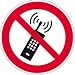 Produktbild Aufkleber Mobilfunk verboten gemäß DIN 7010/ ASR A1.3, Folie selbstklebend 10cm Ø (Handyverbot, Verbotsschild) praxisbewährt, wetterfest