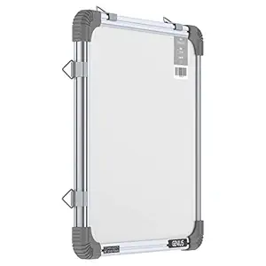 Pragati Systems Genius Mini Melamine (Non-Magnetic) Whiteboard for Kids and Home (GWB3030), Lightweight Aluminium Frame, 1x1 Feet (Pack of 1)