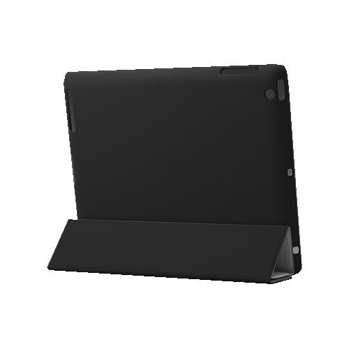 Khomo iPad 2, iPad 3, iPad 4 Retina Hülle Graues und Schwarzes Gehäuse mit doppelten Schutz ultra dünn und leicht, Smart Cover – Grey and Black - 6