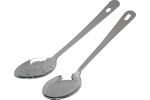 Genware 12" Stainless Steel Serving Spoon with Hanging Hole, 30.5cm / 12" (L) Sold in Singles