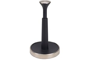 Joseph Joseph Portarrollos de cocina Push and Tear para arrancarlo fácilmente (altura máxima del rollo de cocina de 24 cm), gris oscuro, 85140