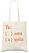 Produktbild Te Amo Quila Slogan Tasche