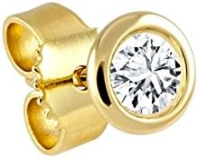 Bella Donna Unisex Single Stud Earring 18ct Yellow Gold 0.10ct 635579