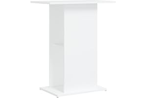 vidaXL Meuble pour aquarium, Blanc, 60,5x36x72,5 cm, Bois d’ingénierie, Armoire pour aquarium avec rangement, Support 3 étagères, Polyvalent, Usage intérieur