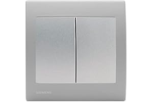 SIEMENS INGENUITY FOR LIFE SIEMENS - Double Va et Vient Silver Delta Iris + Plaque basic Silver