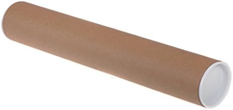 Cardboard Postal Tubes B2 - 559mm L x 50.8mm Diameter. 25 Mailing Tubes for Artwork & Documents up to 707x500mm (27.8x19.7ins). Strong Recyclable Packaging Tubes with White Plastic End Caps for Total Protection in Transit & Storage. Durable & Reusable
