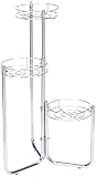 Contenido del paquete: 1 Haku Möbel Flora - Soporte para macetas, Color Cromo