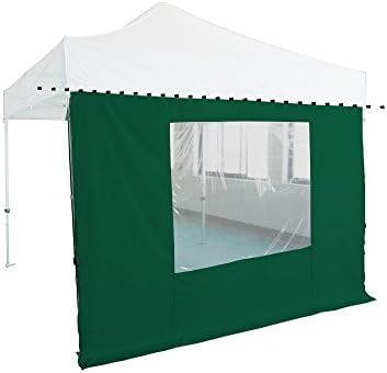 interouge 1 Folding Tent with Window Cover – 4 m – Waterproof and Windproof Polyester Laminated PVC Tarpaulin Camping Patio Pergola Arbour – 300 g/m² green
