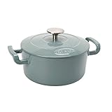 Sitram 711985, COCOTTE Sitrabella ronde en fonte émaillée 5 litres - Extérieur orange et intérieur blanc - toutes sources de chaleur y compris induction et four
