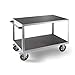 Produktbild EUROKRAFT ACTIVE GREEN Premium-Montagewagen - 2 Ladeflächen aus Siebdruckplatten - Ladefläche 1250 x 800 mm, Gestell verzinkt - Bestellwagen Fahrbare Werkbank Fahrbarer Arbeitstisch Werkbank