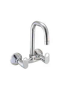 Smile Q-1 Series Sink Mixture Kitchen Faucet with Foam Flow Stainless Steel Brass Chrome Finish Water Tap for Bathroom (Silver, 1 Piece)