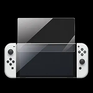 Porro Fino Tempered Glass Screen Protector for Nintendo Switch OLED 2021,High Transparency Tempered Glass Screen Protector with Hard Retail Box for Switch OLED Console