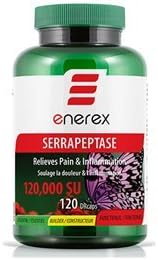 Enerex Serrapeptase 120,000SU - Serratia Marcescens - 120+10 Vegicaps