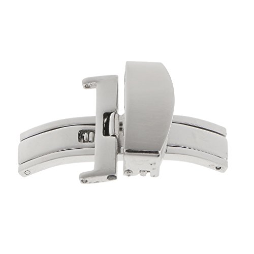 Edelstahl Faltschließe Schnellspanner Schnalle Ersatzschließe Armbanduhr – 22mm - 9