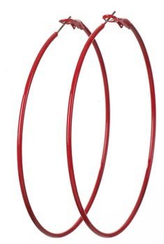 Preisvergleich Produktbild Ohrringe groß, Rot