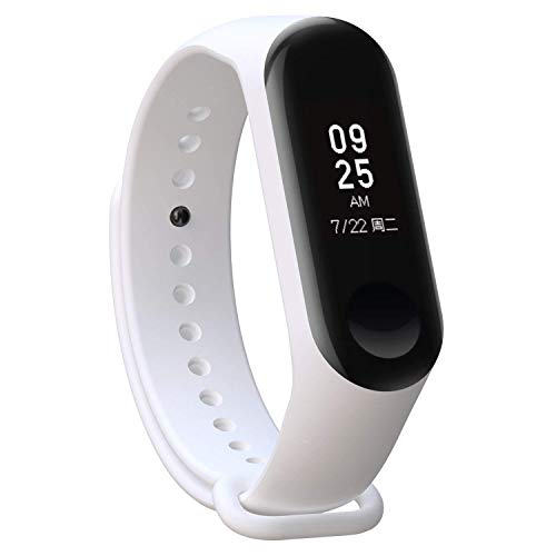 Recambio para Pulsera Actividad XIAOMI MI Band 3 SMARTWATCH MIBAND Correa Reloj (Blanco)