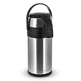 termo frio calor clasipar Atractivo exterior de acero inoxidable cepillado con borde negro. Revestimiento interior de acero inoxidable con doble pared y aislamiento para mantener las bebidas más calientes o más frías durante más tiempo. Ten siempre cuidado al servir las bebidas calientes. Este artículo es sólo para usarlo en la mesa. Revestimiento interior de acero inoxidable "sin cristal que se pueda romper".