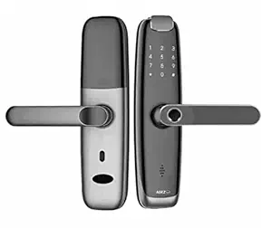 ABEZ -be Smart Digital Door Lock - AM25 Online with 5 Way Unlocking, Fingerprint, Password, RFID Card, Wi-Fi, Mechanical Key Access (Black)