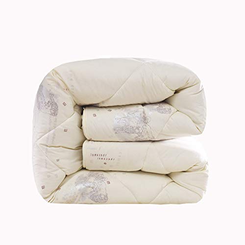 WMA-Casa Lavado Lana Pura Australia Colcha De Lana Doble Otoño E Invierno Espesar Núcleo De La Boda,220 * 240CM4KG