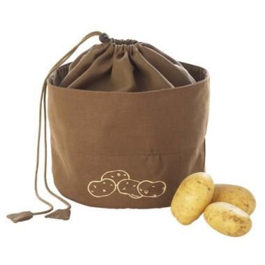 Lakeland Segeltuch Kartoffelbeutel, atmungsaktiv, braun, 24cm Ø x 21cm, für 3 kg