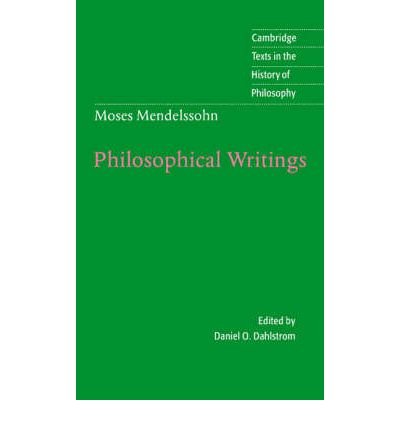 [(Moses Mendelssohn: Philosophical Writings)] [Author: Moses Mendelssohn] published on (June, 2003)