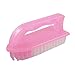 Plastic Handgrip Clothes Shoes Cleaning Scrub Brush Pink